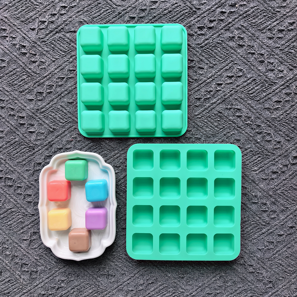 1pc 16 hole square shaped choc - Silicone Cake Mold reseña y precio