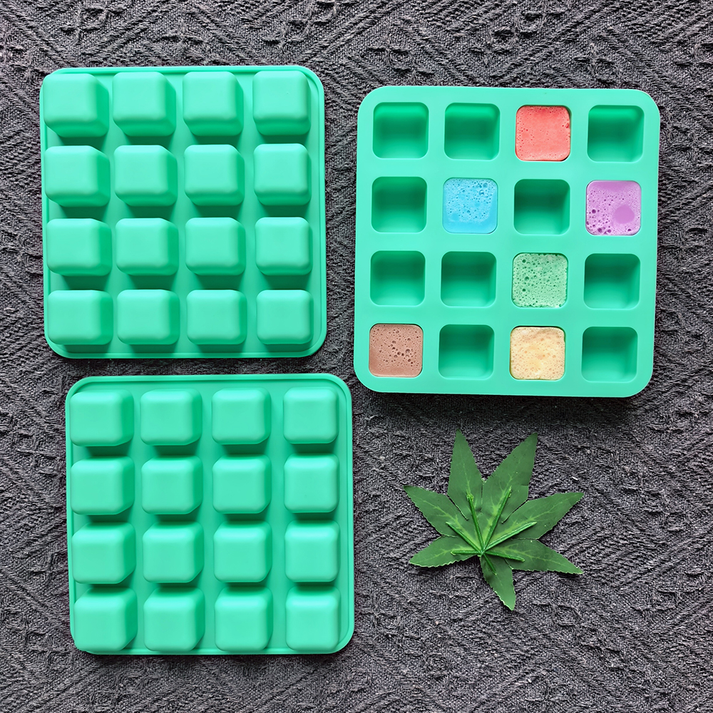 1pc 16 hole square shaped choc - Silicone Cake Mold reseña y precio