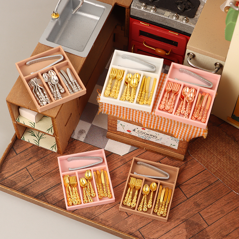 1Set 1:12 Dollhouse Mini Knife - Kitchen Baking Tray Organizer reseña y precio
