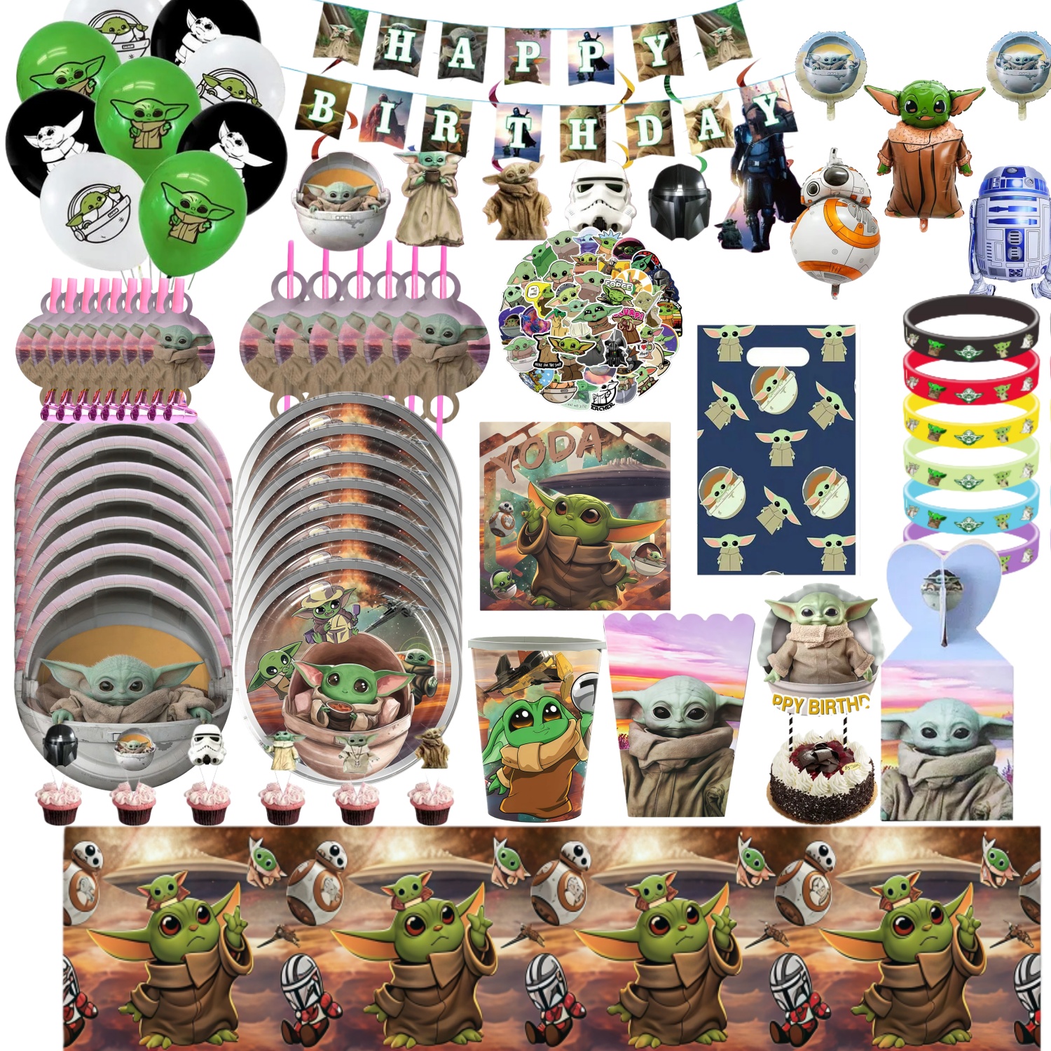 Cute Yodaes Baby Birthday Part - Cake Board Round reseña y precio