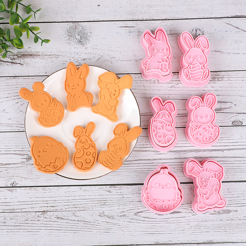 6pcs/Set Easter Bunny Cookie C - Kitchen Accessories For Baking reseña y precio