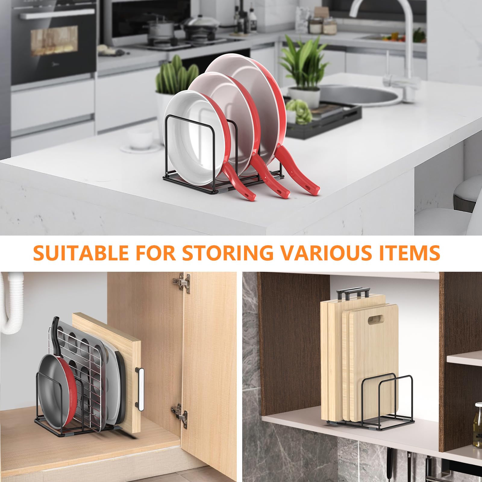 Pan Organizer Kitchen Cabinet  - Kitchen Cabinet Baking Organizer reseña y precio