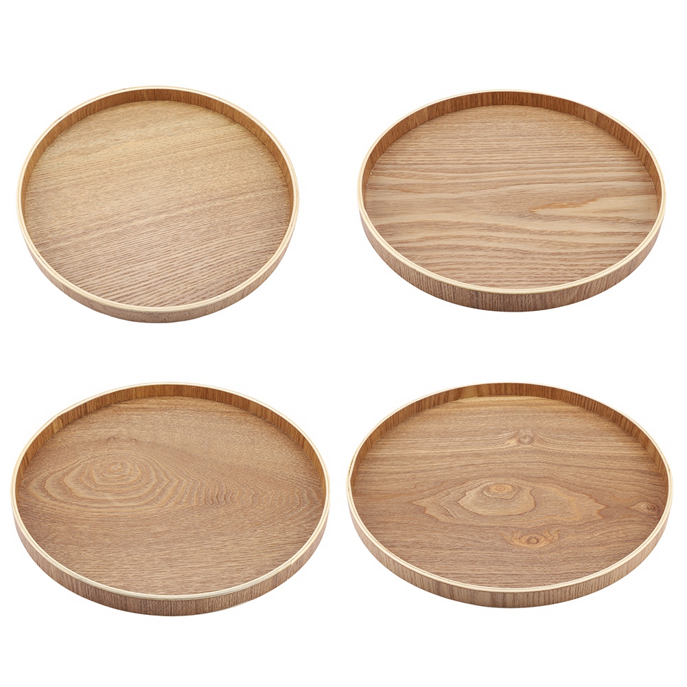 Wooden Serving Tray Tea Plate  - Cake Board Round reseña y precio