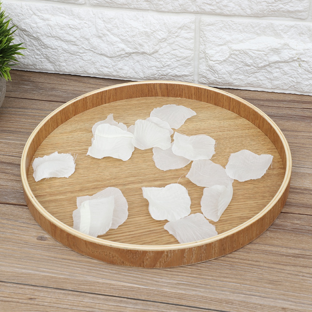 Wooden Serving Tray Tea Plate  - Cake Board Round reseña y precio