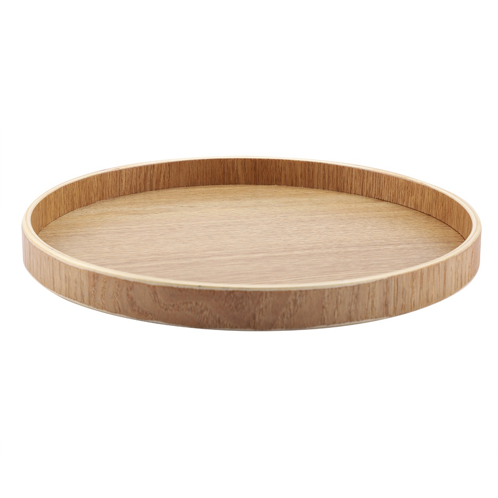 Wooden Serving Tray Tea Plate  - Cake Board Round reseña y precio