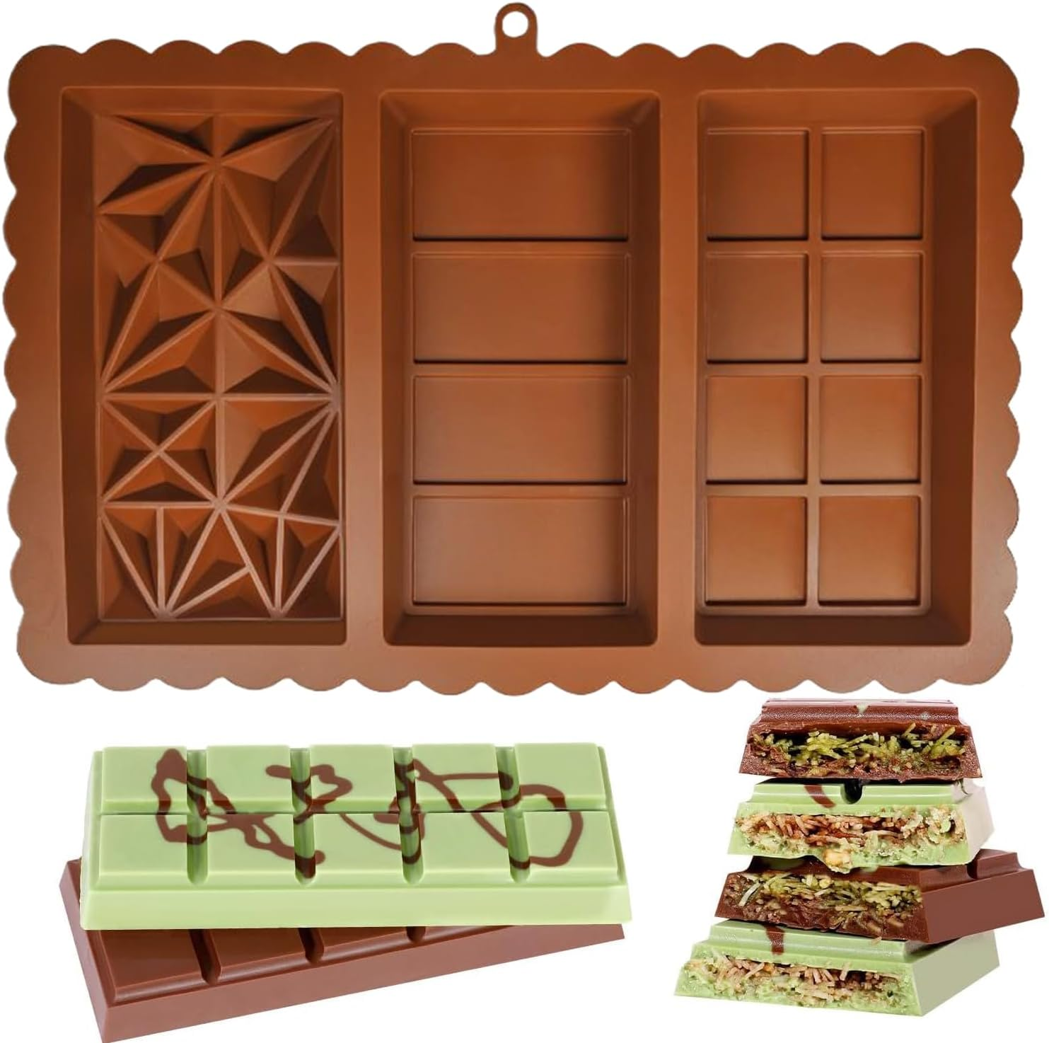 Silicone chocolate bar molds,  - Silicone Cake Mold reseña y precio