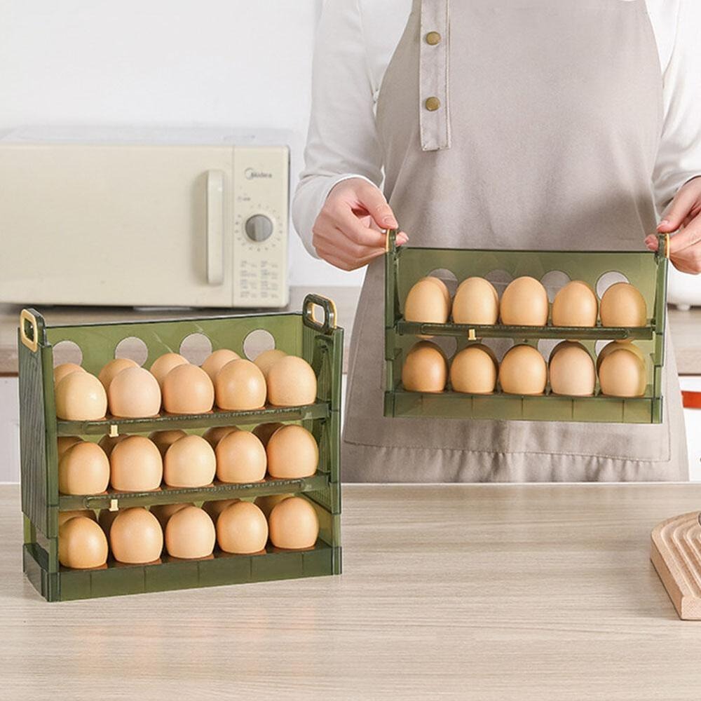 Egg Box Storage Box Side Door  - Kitchen Baking Tins reseña y precio
