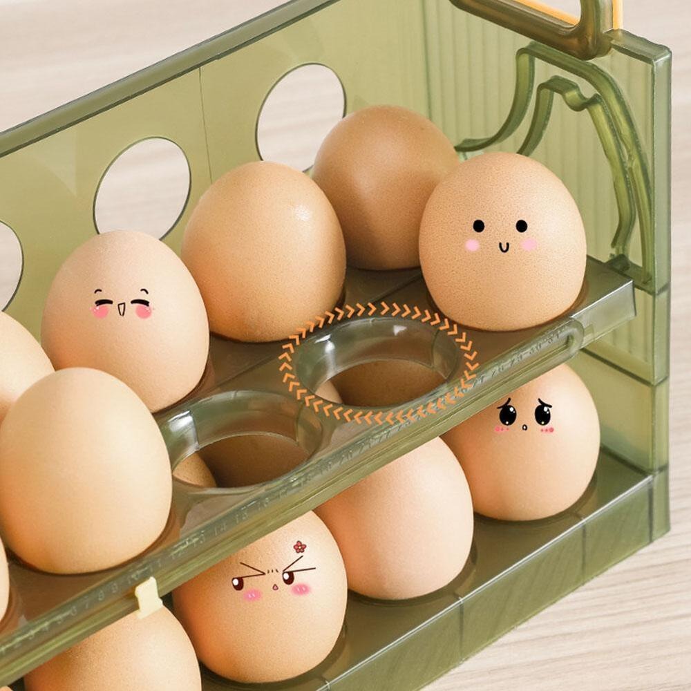 Egg Box Storage Box Side Door  - Kitchen Baking Tins reseña y precio