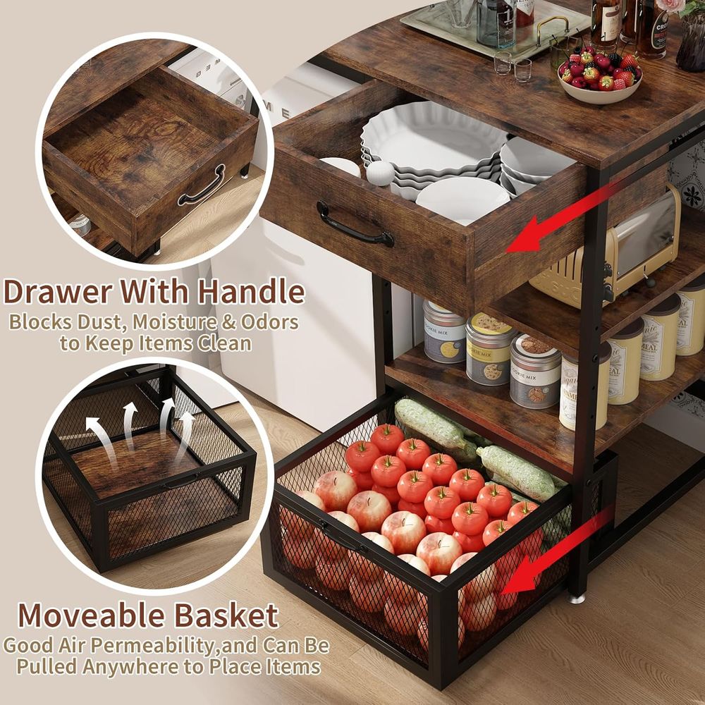 Kitchen Bakers Rack with Power - Kitchen Baker reseña y precio