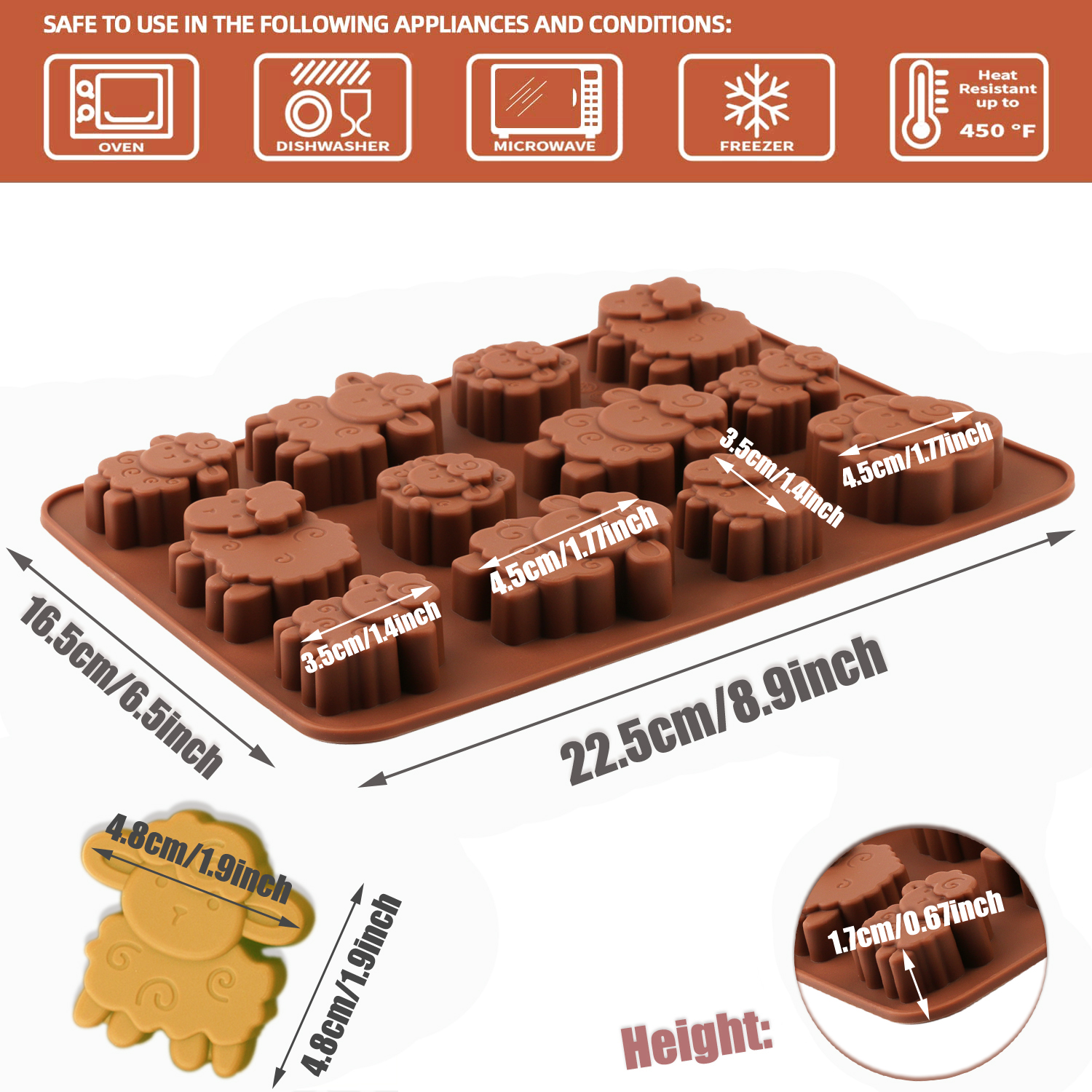 1pack silicone Eid lamb candy  - Silicone Cake Mold reseña y precio