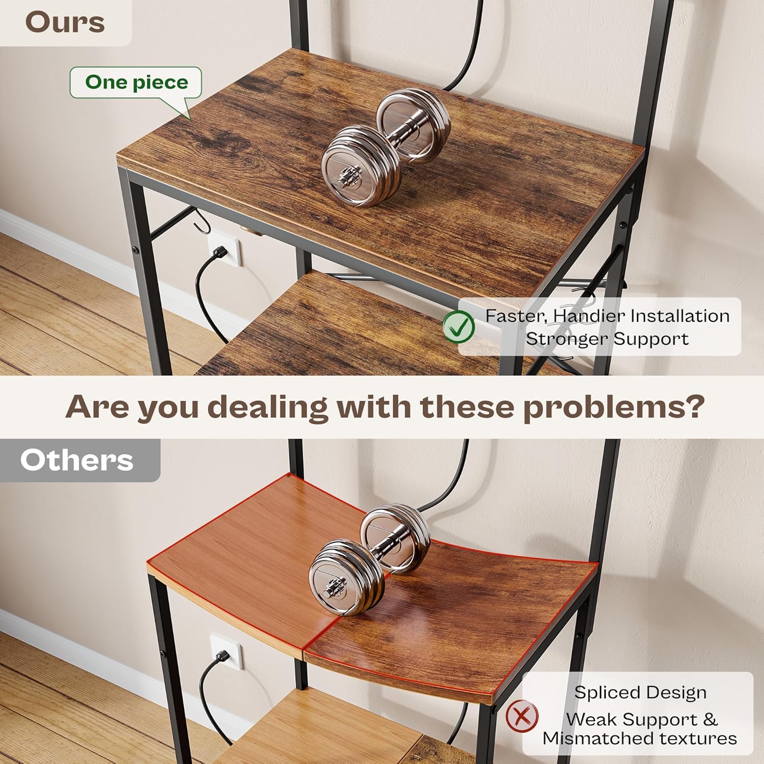 SUPERJARE Kitchen Bakers Rack  - Kitchen Baker reseña y precio