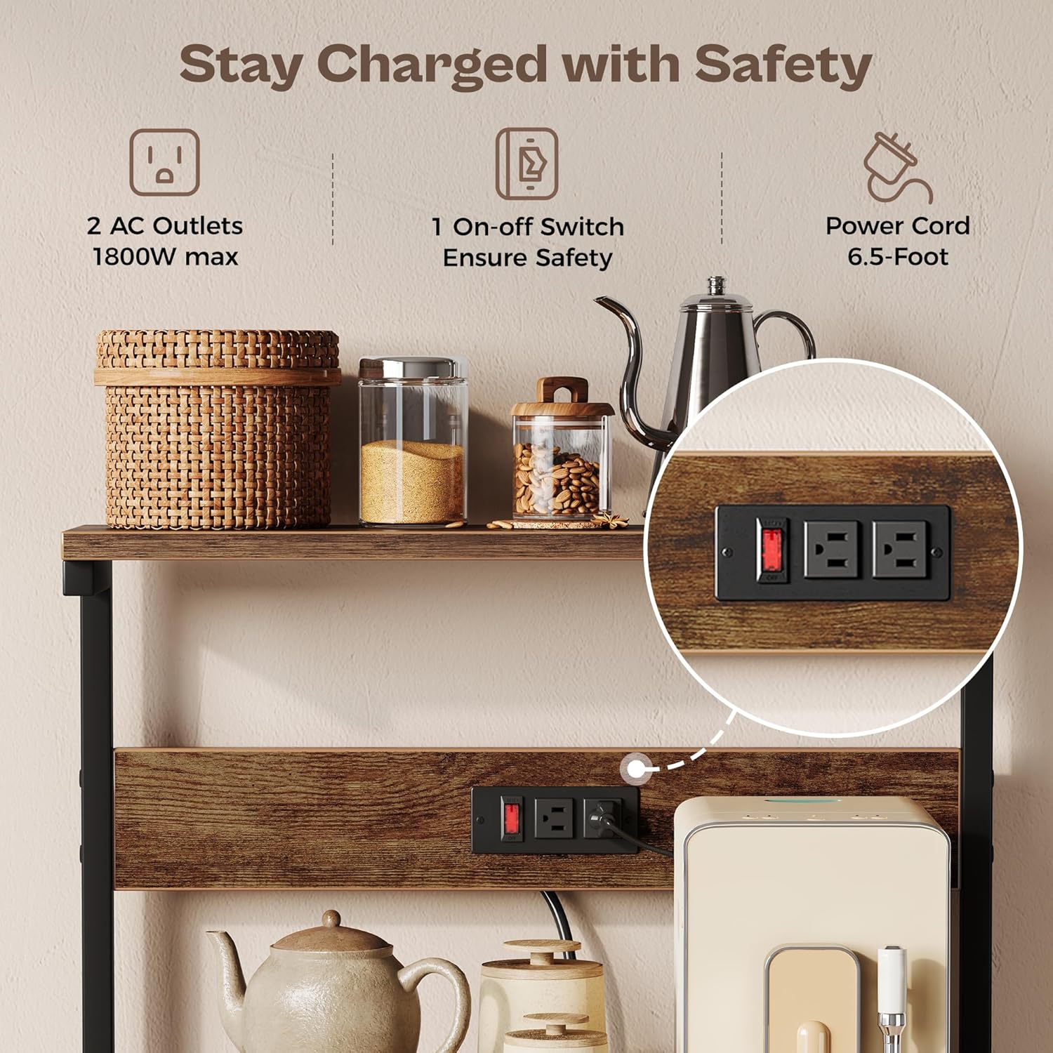 SUPERJARE Kitchen Bakers Rack  - Kitchen Baker reseña y precio