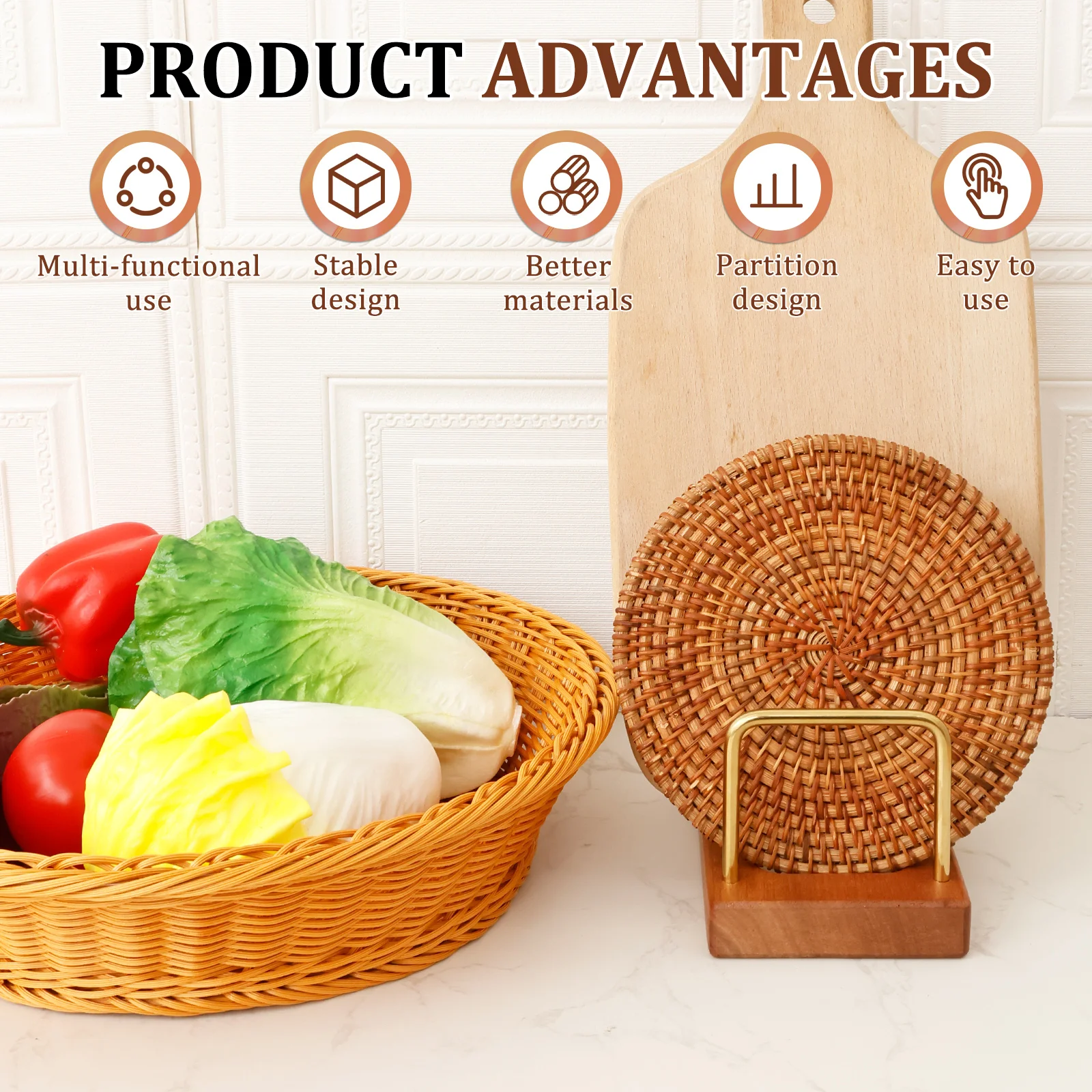 Pot Lid Rack Cutting Board Org - Kitchen Cabinet Baking Organizer reseña y precio