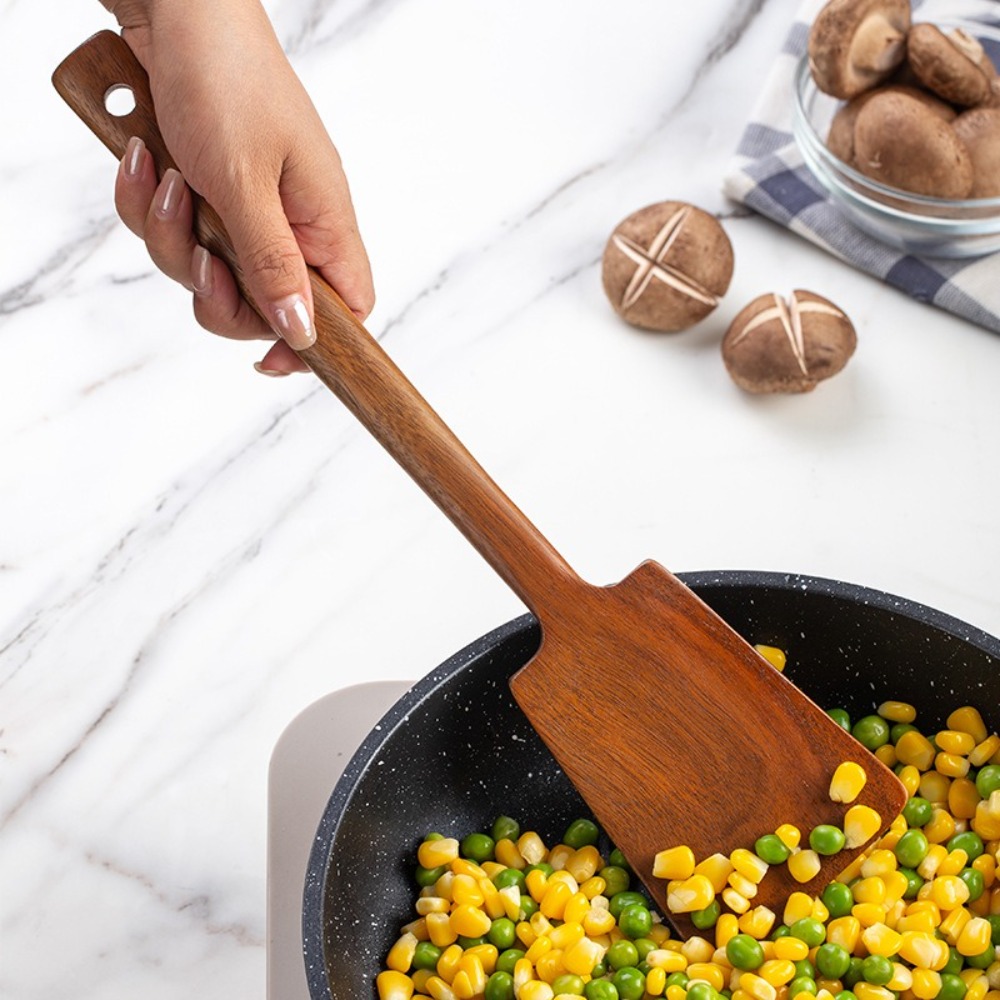 34cm Solid Wood Cooking Spatul - Offset Spatula Set reseña y precio