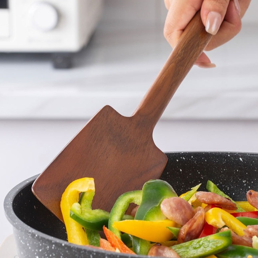 34cm Solid Wood Cooking Spatul - Offset Spatula Set reseña y precio