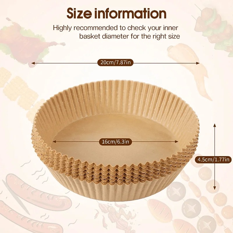 Air Fryer Paper Liners Disposa - Kitchen Paper For Baking reseña y precio