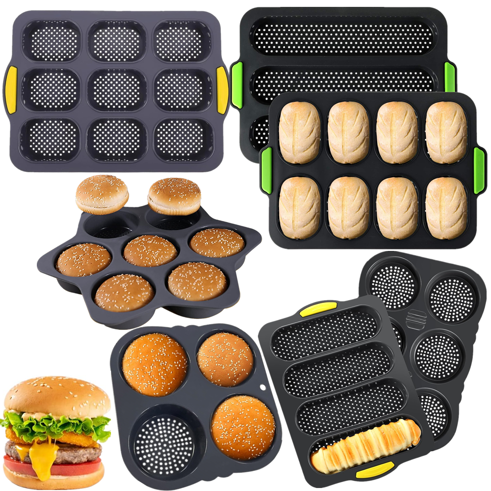 Hamburger Bun Mold Non-Stick F - Kitchen And Baking Equipment reseña y precio