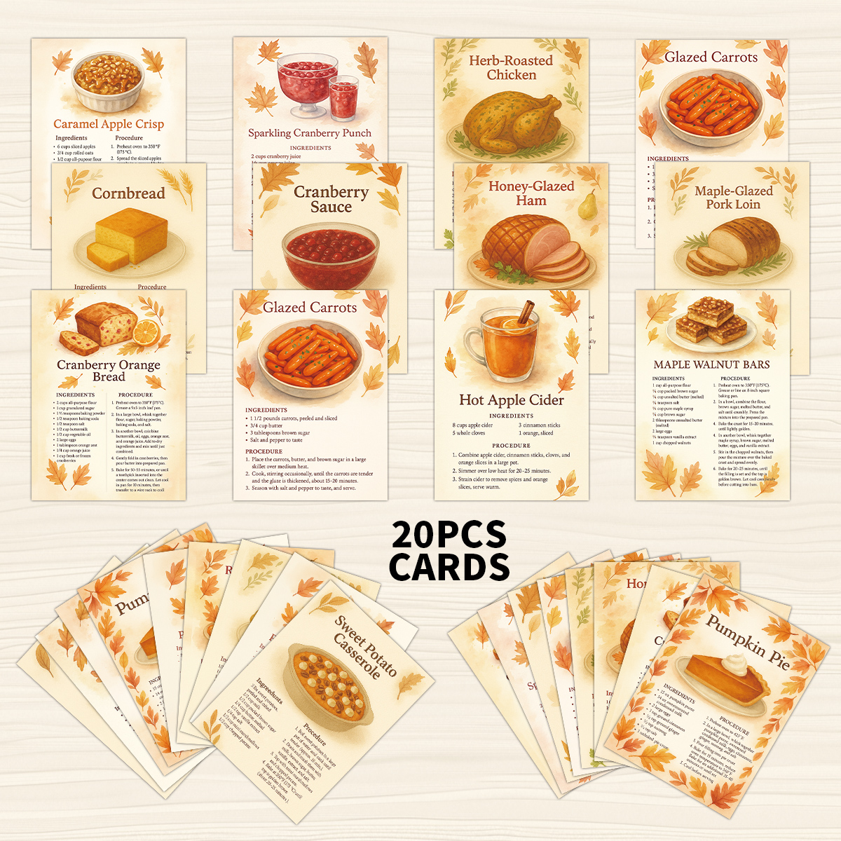 20pcs Dessert Baking Recipe Ca - Baking (Kitchen Ingredient) reseña y precio