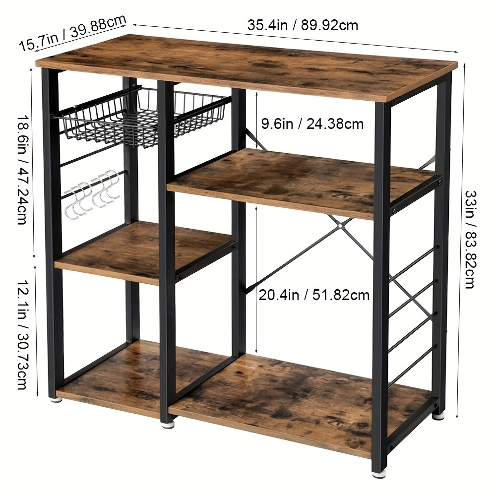 4 Tier Kitchen Bakers Rack Mic - Kitchen Baker reseña y precio