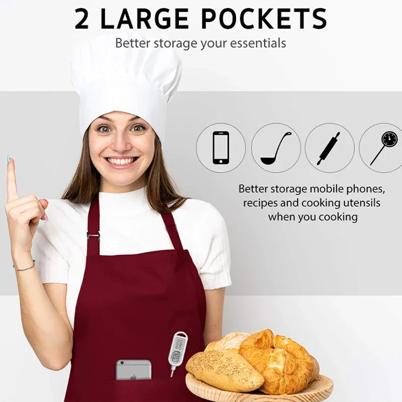 Apron Chef Hat Food Service Ki - Kitchen Baker reseña y precio