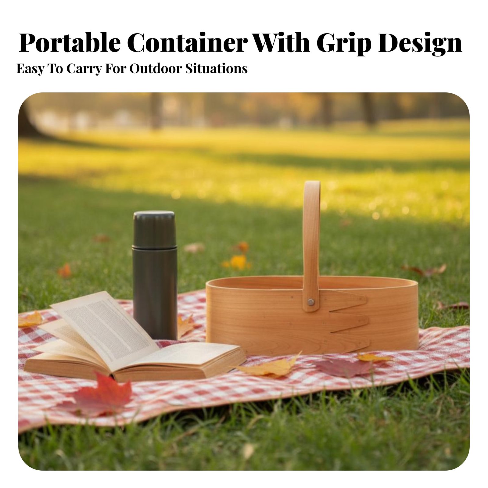 Handled Wood Chip Container Ja - Baking Kitchen Design reseña y precio