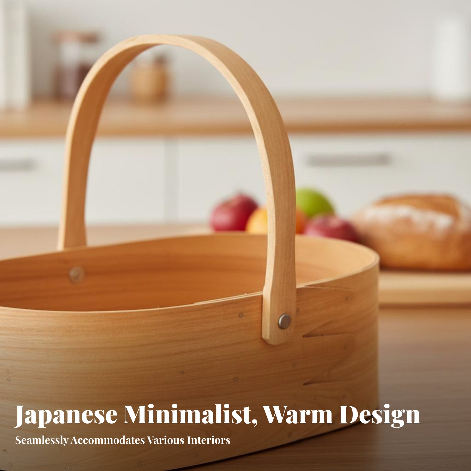 Handled Wood Chip Container Ja - Baking Kitchen Design reseña y precio