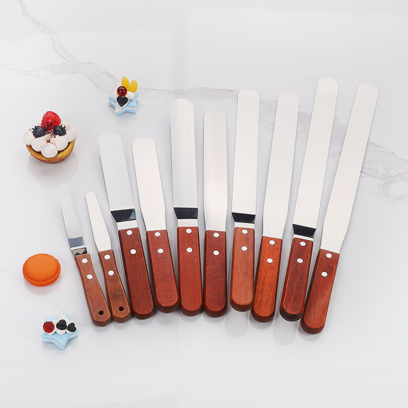 4/6/8/10/12Inch Stainless Stee - Offset Spatula Set reseña y precio