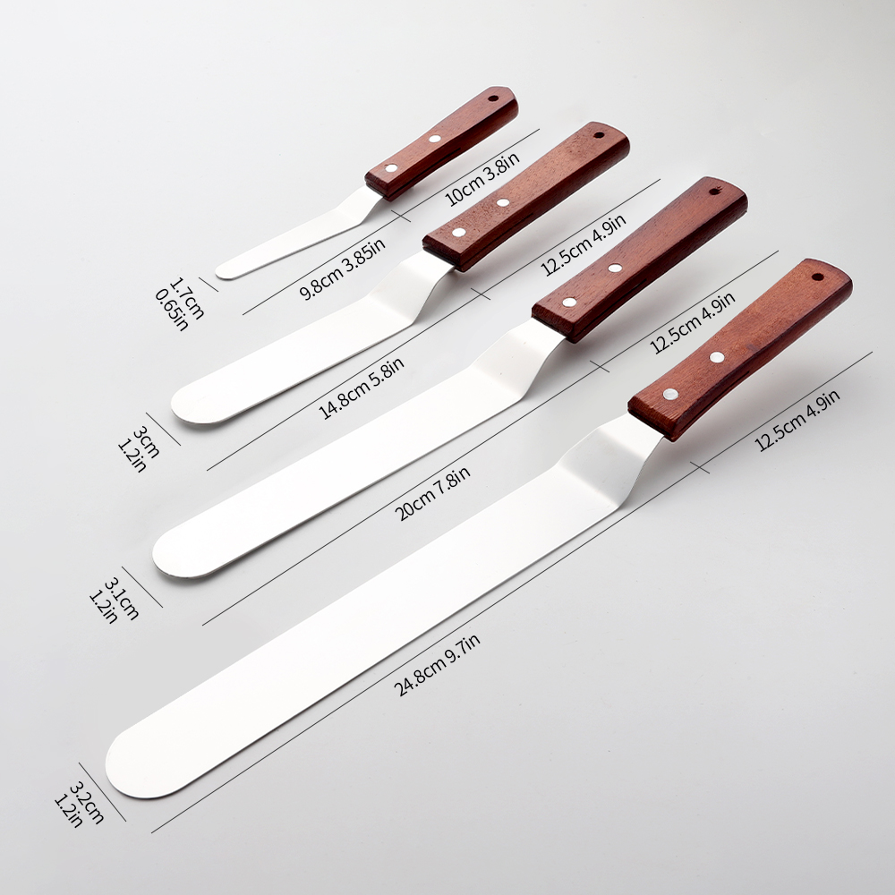 4/6/8/10/12Inch Stainless Stee - Offset Spatula Set reseña y precio